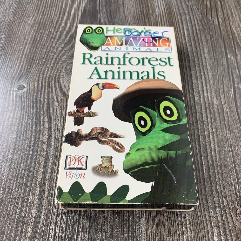 Henry's Amazing Animals Rainforest Animals (VHS, 1996) DK Vision‎ Education Rare